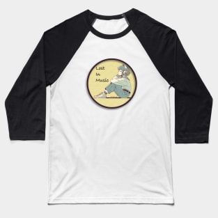 Melodic Solitude - Anime Girl Lost in Music Design Baseball T-Shirt